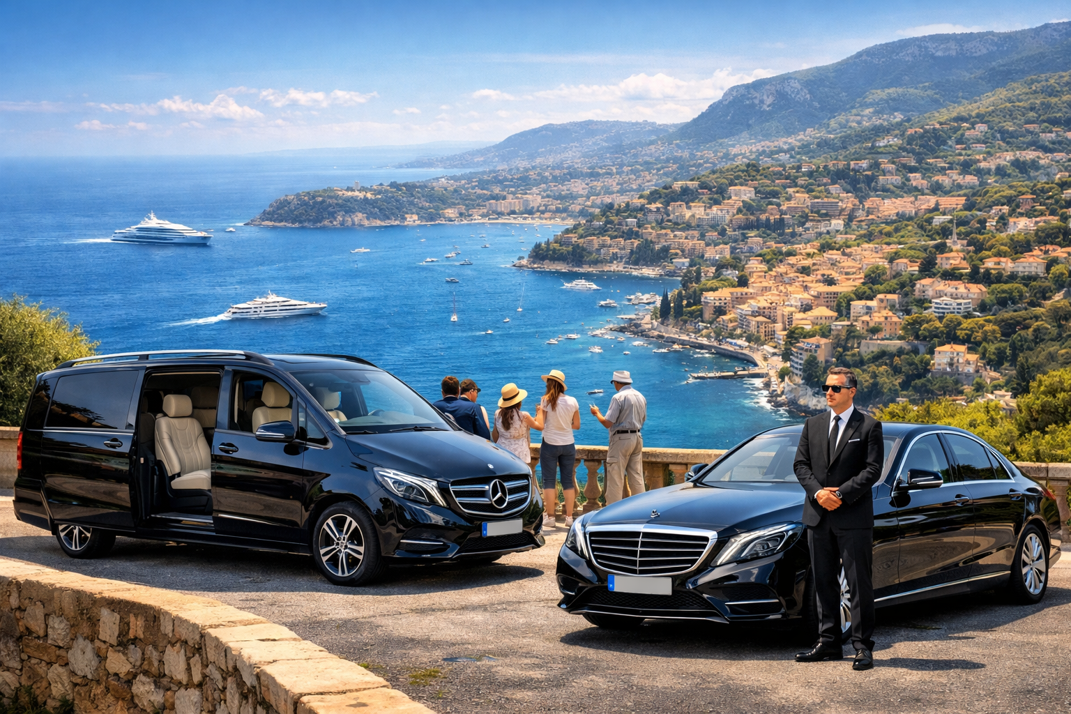 Visite touristique de Nice à Monaco en berline de luxe