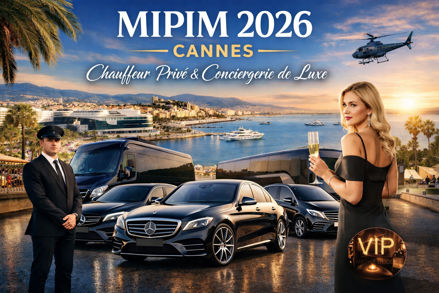 Réservez votre chauffeur privé MIPIM 2026 à Cannes.